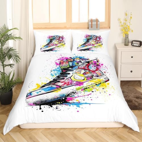 Feelyou Basketball Shoes Duvet Cover Set for Kids 1