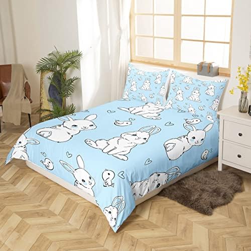 Feelyou Kids Rabbit Bedding Set 3Pcs Full Size