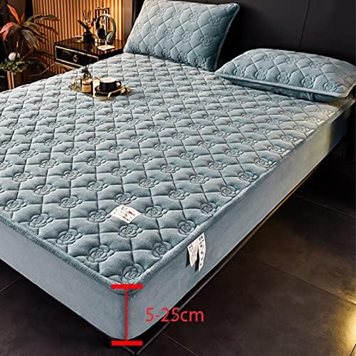 FCLDESHOP Deep Pocket Flannel Fitted Sheet Dark Grey 120x200cm