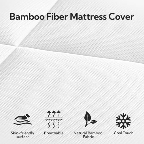 Maxzzz Full Mattress Pad with Cooling Memory Foam 1