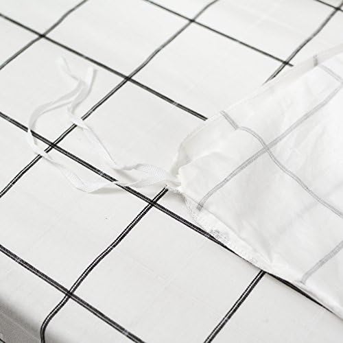 FADFAY Twin 3PCS Duvet Cover Set Cotton Lattice Check