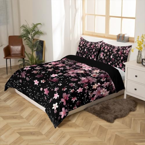 Feelyou Cherry Blossoms Duvet Cover Set Twin Size