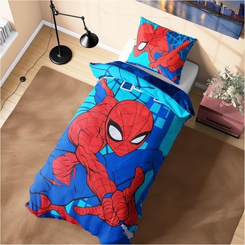 Marvel Spiderman Duvet Cover Set for Kids Single Bed 1
