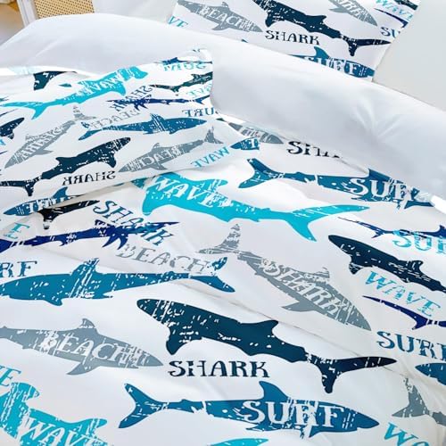 Homebed Shark Fish Print Kids Duvet Cover Set 1