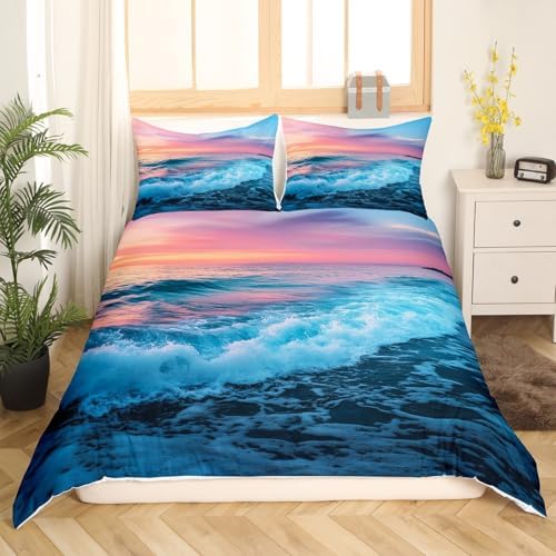 Feelyou Beach Theme Queen Duvet Cover Set