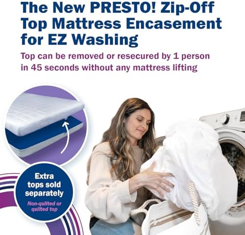 CleanRest Presto Full Mattress Encasement - Zip-Off Hypoallergenic