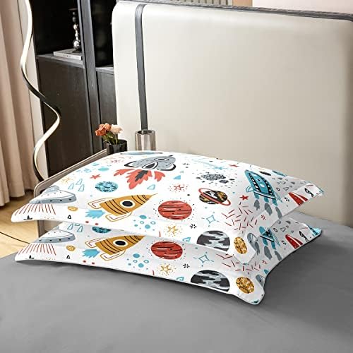 Erosebridal Organic Cotton Space Duvet Cover Twin Set