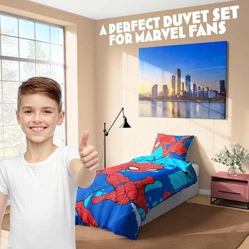 Marvel Spiderman Duvet Cover Set for Kids Single Bed 1