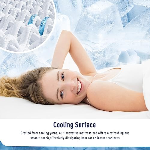 HOMTEC Full Mattress Pad Cooling Breathable