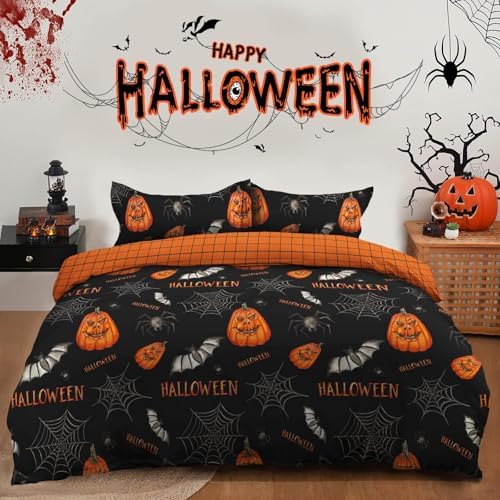 Halloween Duvet Cover Queen Size with Pillowcases