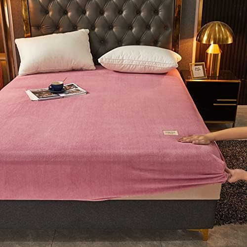 FCLDESHOP Flannel Mattress Protector Grey 90x200cm30cm