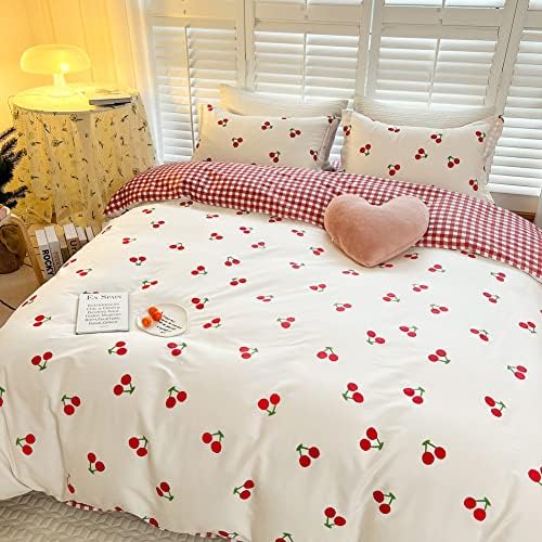 BlueBlue Cherry Duvet Cover Set Queen