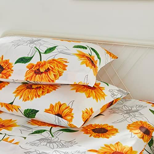 Brandream Kids Duvet Cover Set Twin Twin XL Yellow White