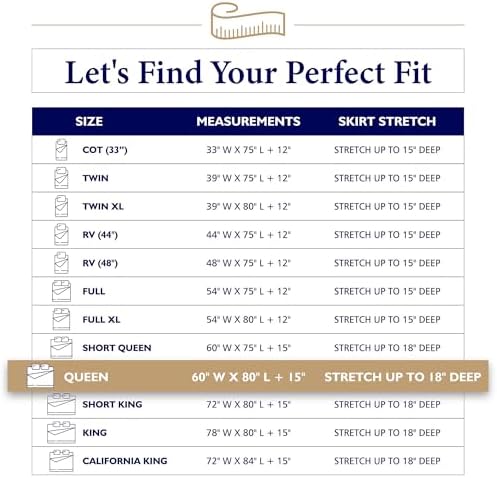 The Grand Hotel Collection Queen Mattress Pad - Thin Breathable and Easy to Clean