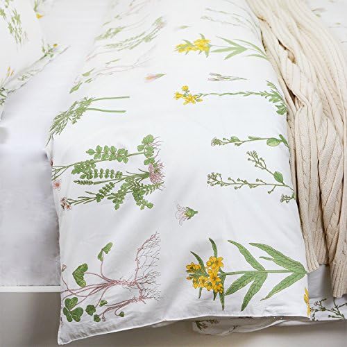FADFAY 3pcs Duvet Cover Set 100 Cotton Twin XL Floral Pattern
