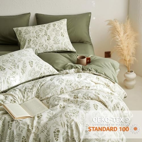 Bildenly Floral Duvet Cover Queen Size Reversible Set