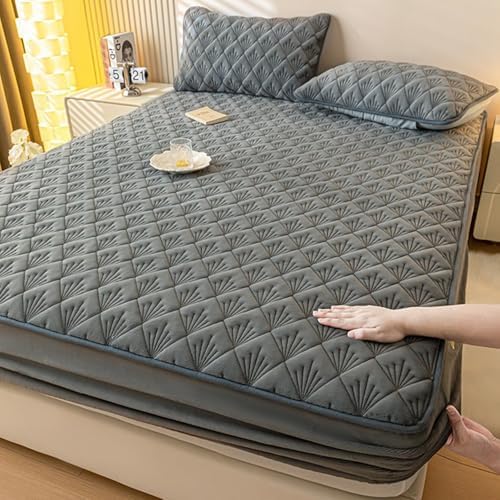 Queen Milk Velvet Mattress Cover with Deep Pocket