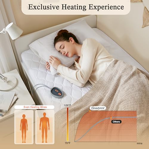 Beautyrest 3M Scotchgard Heated Mattress Pad with 5 Heat Settings 1
