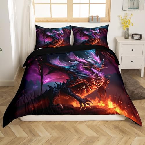 Erosebridal Magic Dragon Comforter Cover Set