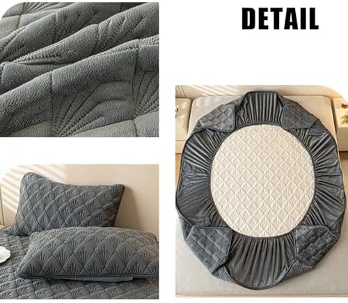 Queen Milk Velvet Mattress Cover with Deep Pocket