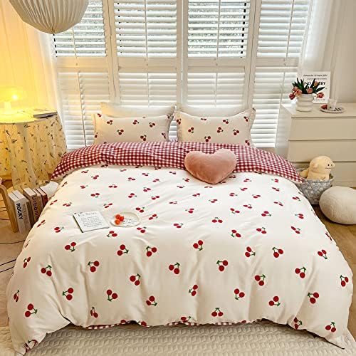 BlueBlue Cherry Duvet Cover Set Queen