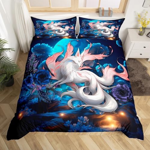 Feelyou Japanese Ukiyoe Floral Duvet Cover Set