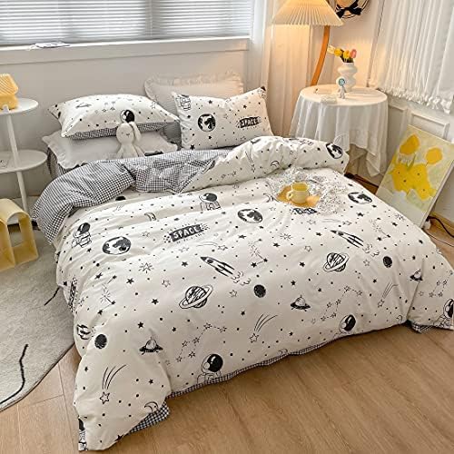 LIWHENHAO Cartoon Rocket Duvet Cover Set