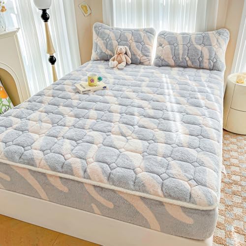 LDLCYCN Warm Mattress Cover Queen Size with Elastic Band