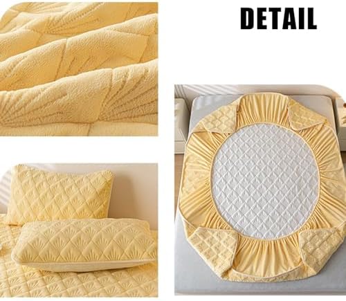 LDLCYCN Queen Milk Velvet Mattress Cover - 120x200cm Winter Protector