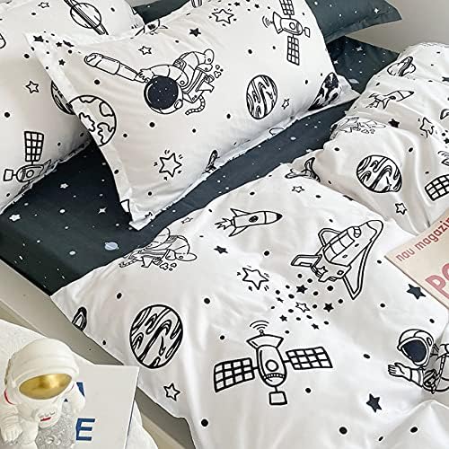 Erosebridal Galaxy Space Duvet Cover Set Full 3Pcs