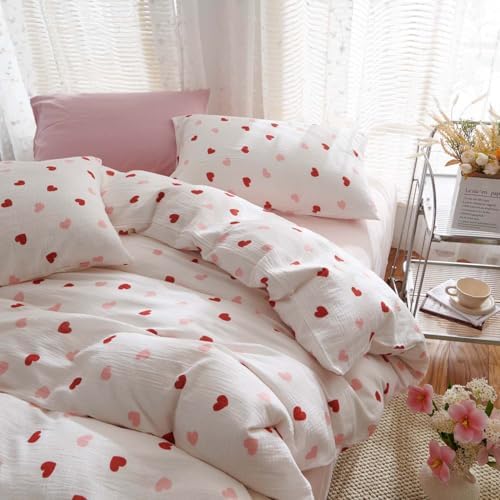 Nayoroom Heart Duvet Cover Set Queen Size