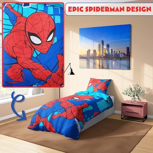 Marvel Spiderman Duvet Cover Set for Kids Single Bed 1