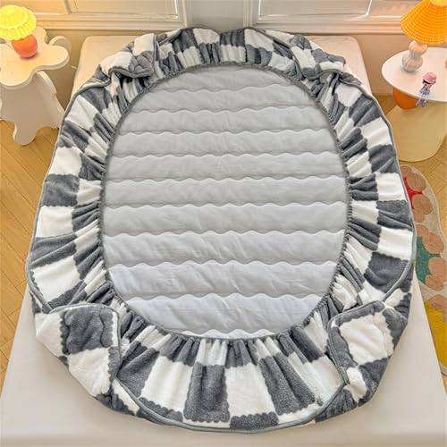 BYHIP Flannel Velvet Mattress Protector Twin