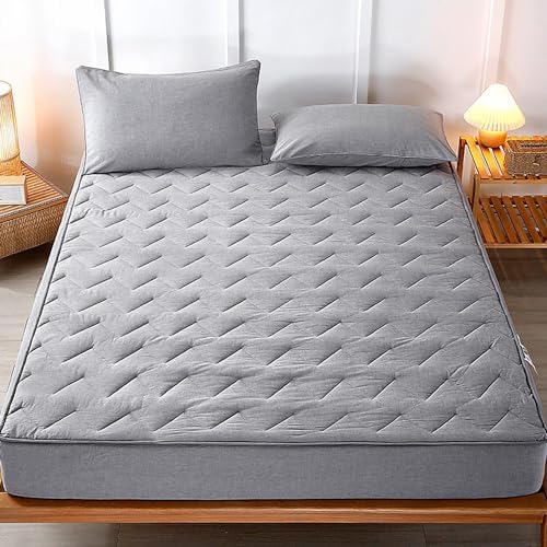 LDLCYCN Queen Mattress Protector Deep Pocket 150x200cm
