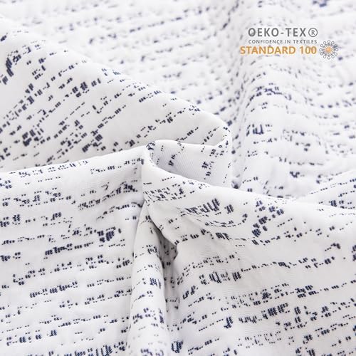 SUBRTEX 3 Inch Queen Mattress Topper Cover with Zip and Straps