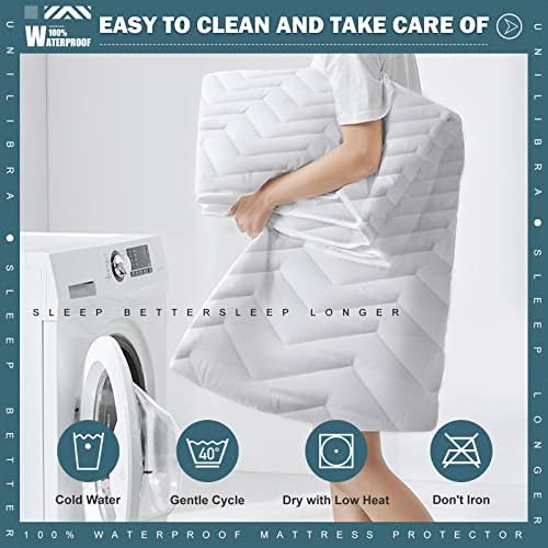 UNILIBRA Twin XL Waterproof Mattress Protector with Quilted Fill