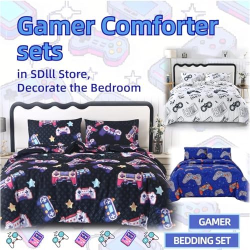 SDIII Gamer Duvet Cover Queen Set with 2 Pillowcases
