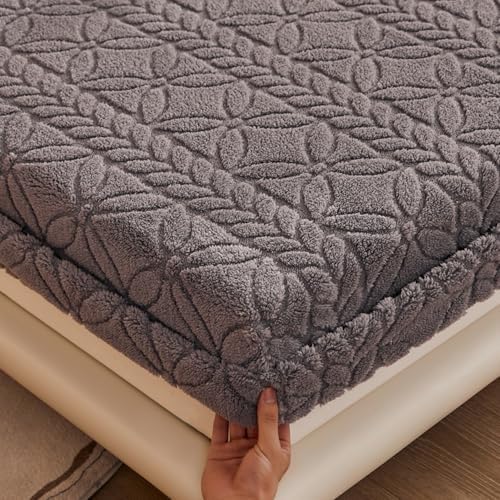 LDLCYCN Luxury Velvet Mattress Cover 90x200cm Twin