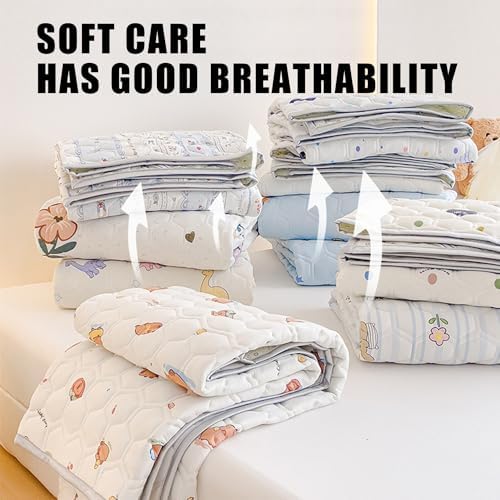 LDLCYCN Queen Mattress Cover 120x200cm Cotton Soft Non-Slip Protector