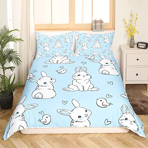 Feelyou Kids Rabbit Bedding Set 3Pcs Full Size