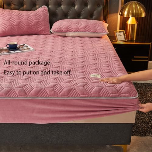 FCLDESHOP Light Grey Mattress Protector with Deep Pocket