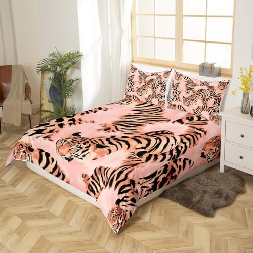 Feelyou Tiger Duvet Cover Set 3Pcs Full Size 1