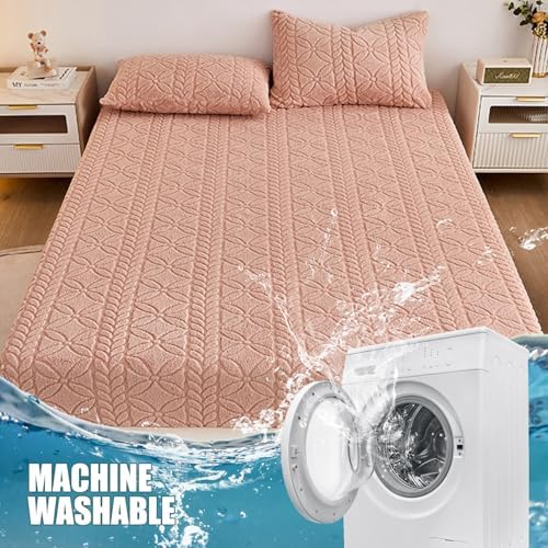 LDLCYCN Luxury Velvet Mattress Cover 90x200cm Twin