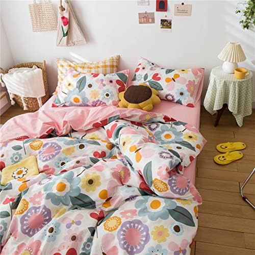 BHUSB Floral Duvet Cover Twin XL Set with Zipper Closure