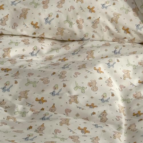 LIWHENHAO Dog Duvet Cover Set Queen 100 Cotton