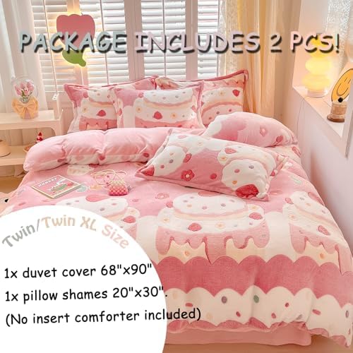 MorroMorn Pink Duvet Cover Set for Kids and Girls