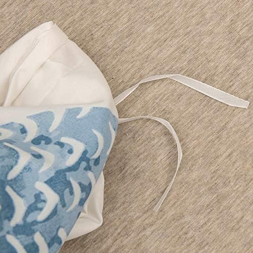 MOZEO Fish Print Duvet Cover Set 3 Pc Queen