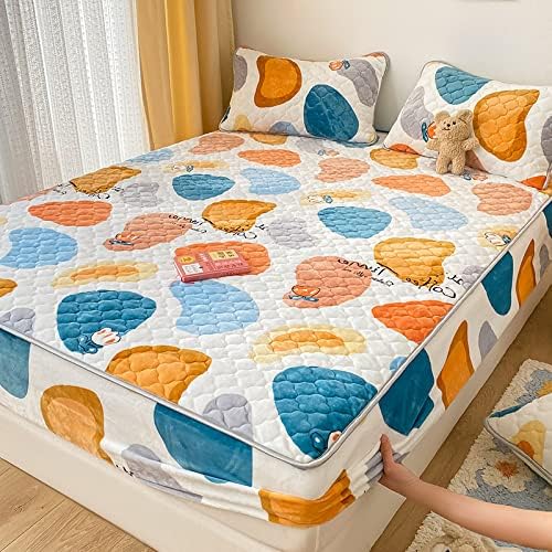 FCLDESHOP Thick Warm Velvet Fitted Sheet 150x200cm