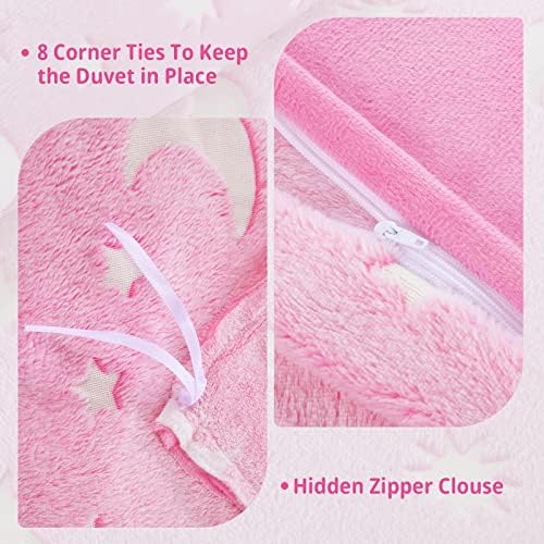 HOMBYS Glow in The Dark Duvet Cover Set for Kids