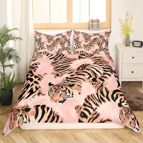 Feelyou Tiger Duvet Cover Set 3Pcs Full Size 1